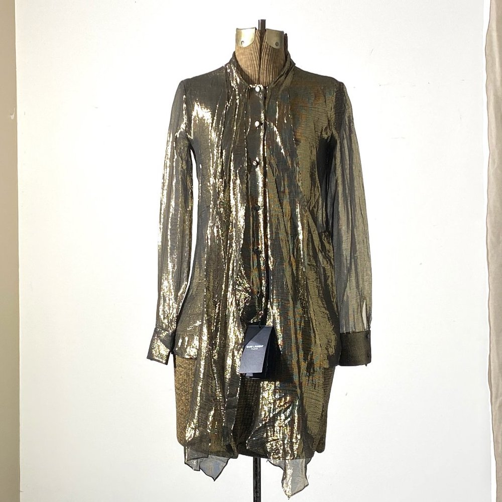 Saint Laurent gold top, medium